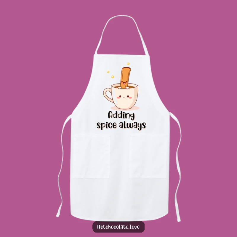 Funny Cinnamon Stick Apron: Cook with Joy and Spiced Whimsy