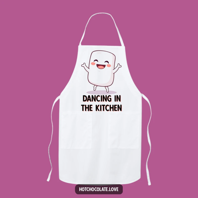Funny Marshmallow Dance Apron - Cook with Comical Flair!