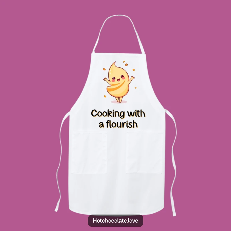 Funny Caramel Swirl Apron: Cook with Playful Dance and Sweet Kitchen Flair