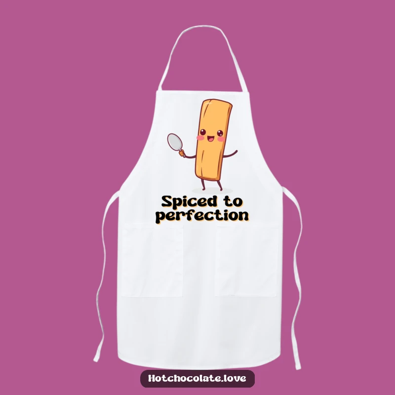 Funny Cinnamon Stick Spoon Apron: Cook with Charm, Hilarious Kitchen Gift