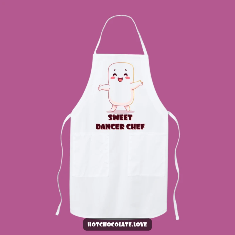Funny Marshmallow Dance Apron: Chef Marshmallow Sweet Funny Gift