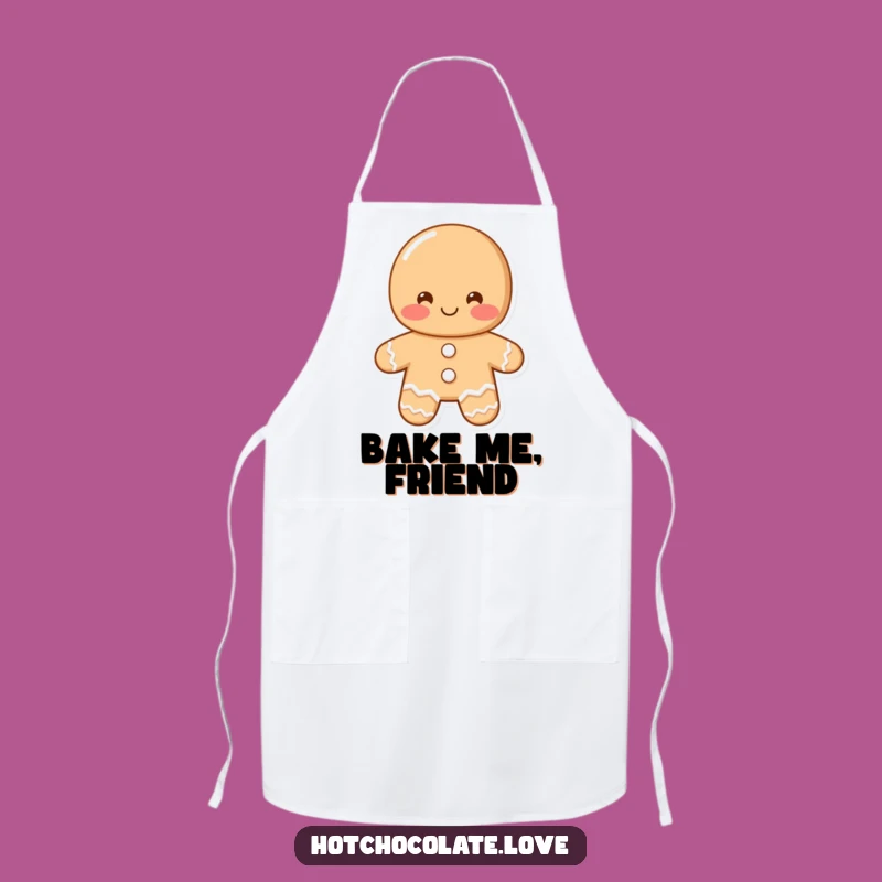 Funny Shy Gingerbread Man Apron: Sweet Kitchen Wear for Gentle Cooks