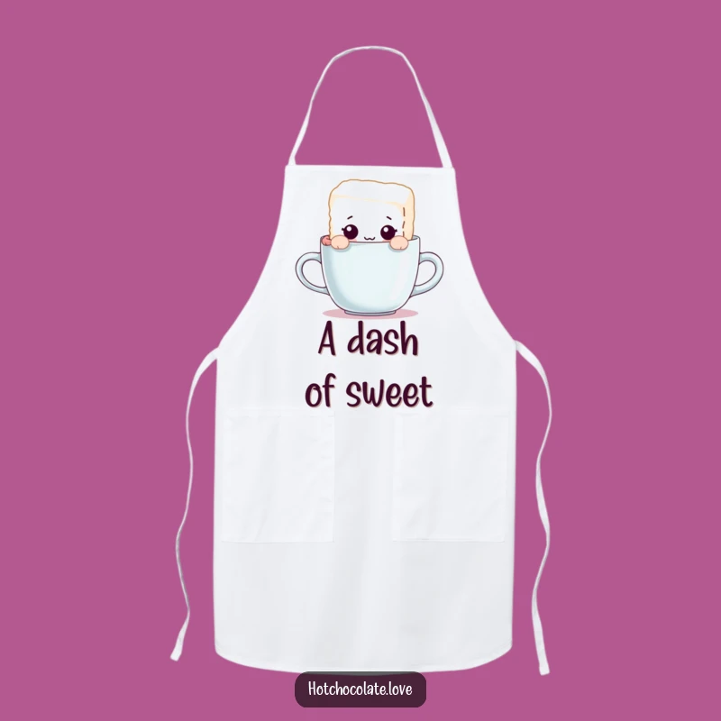 Funny Sugar Cube Apron: Curious Character Peeking, Chef's Hilarious Kitchen Gift