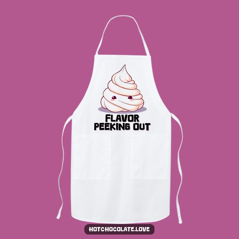 Funny Whipped Cream Apron: Chef's Whimsy Curious Dollop, Perfect Kitchen Gift