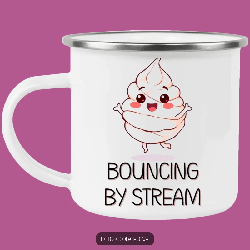 Funny Whipped Cream Camping Mug: Sweet Bounces on Outdoor Adventures