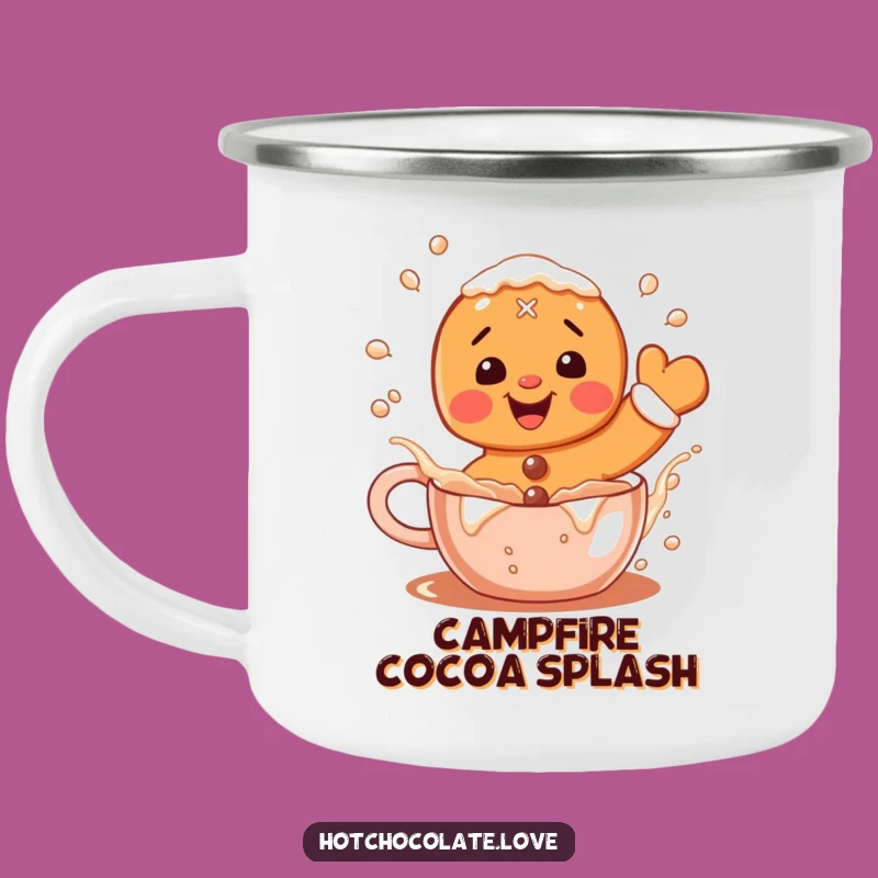 Funny Gingerbread Camping Mug: Durable and Hilarious Cocoa Splasher