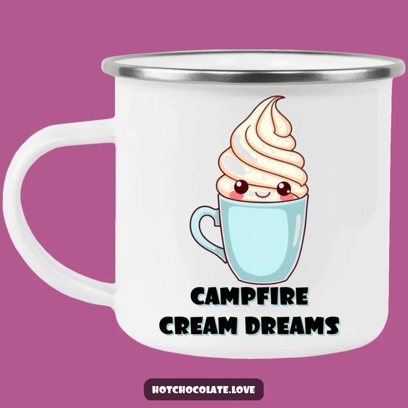 Funny Whipped Cream Camping Mug: Coffee Adventures with a Smile