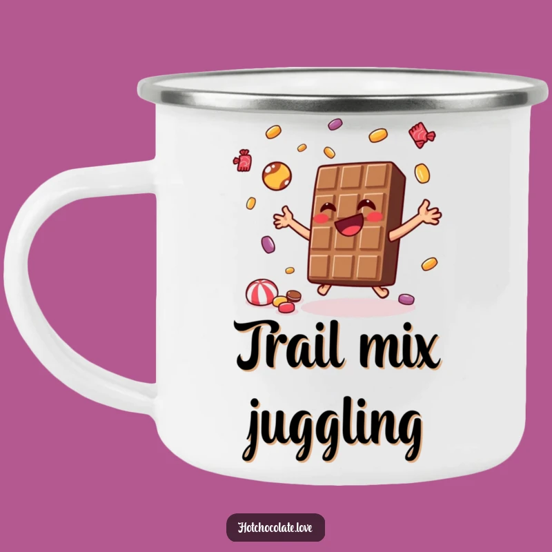 Funny Chocolate Camp Mug: Sweet Juggler Gift, Perfect for Treat Sips