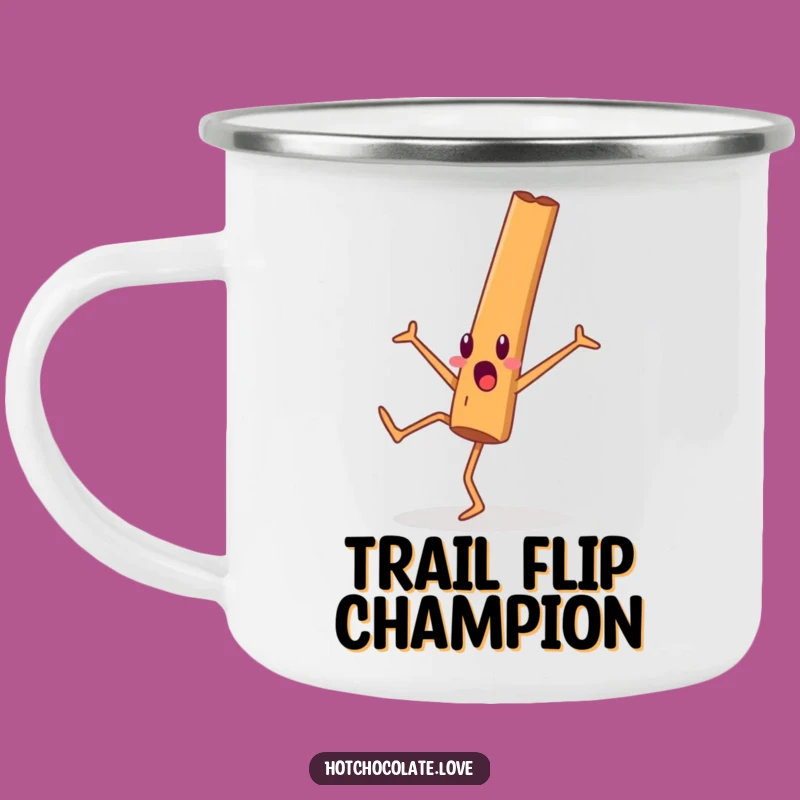 Funny Cinnamon Stick Camping Mug: Cartwheel Adventure - Durable Gift