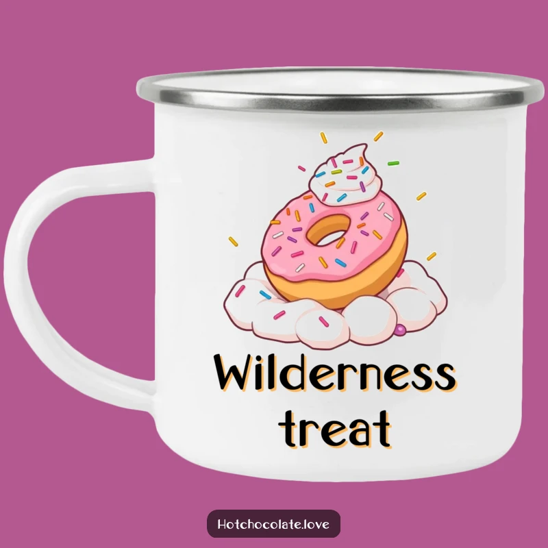 Funny Donut Camping Mug: Frolicking Sprinkles, Adventure Treat, Perfect Gift