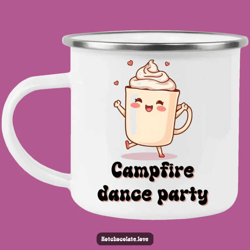 Funny Hot Chocolate Dance Camping Mug - Cheerful & Adventure-Ready