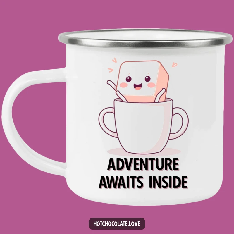 Funny Sugar Cube Camping Mug: Durable Playful Design for Adventures, Gift