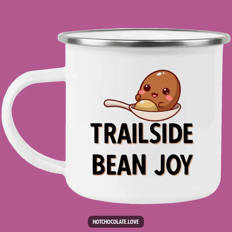 Funny Giggling Cocoa Bean Spoon Camping Mug - Outdoor Cheer Gift