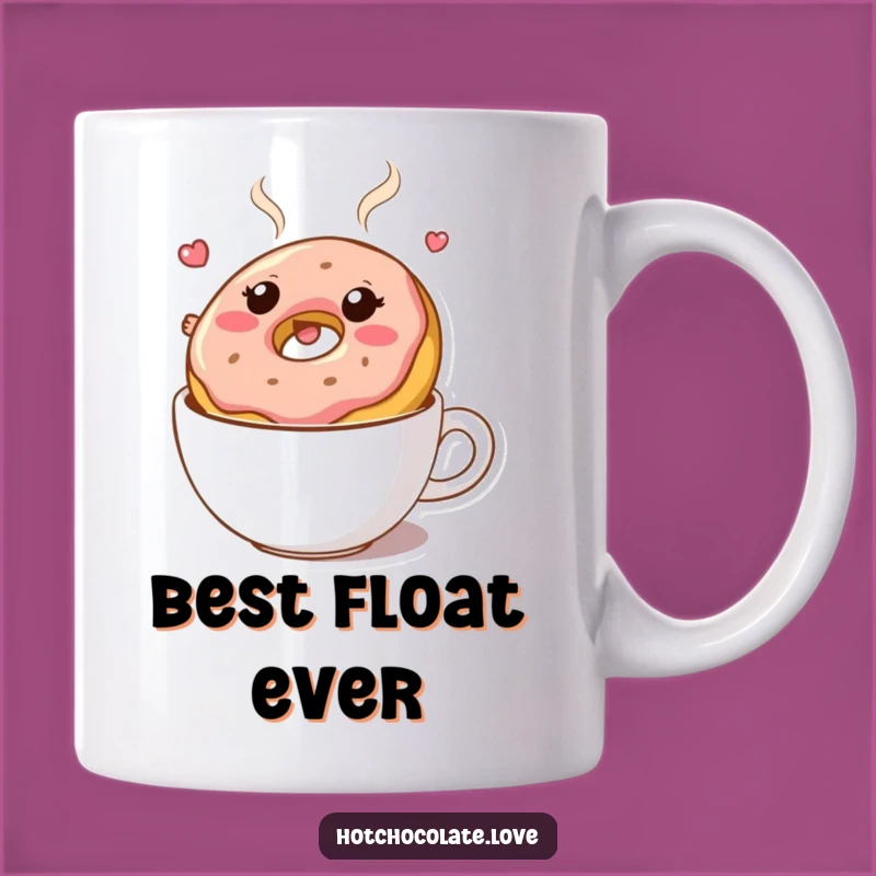 Funny Donut Hot Chocolate Mug: Bouncy Character Joyful Gift