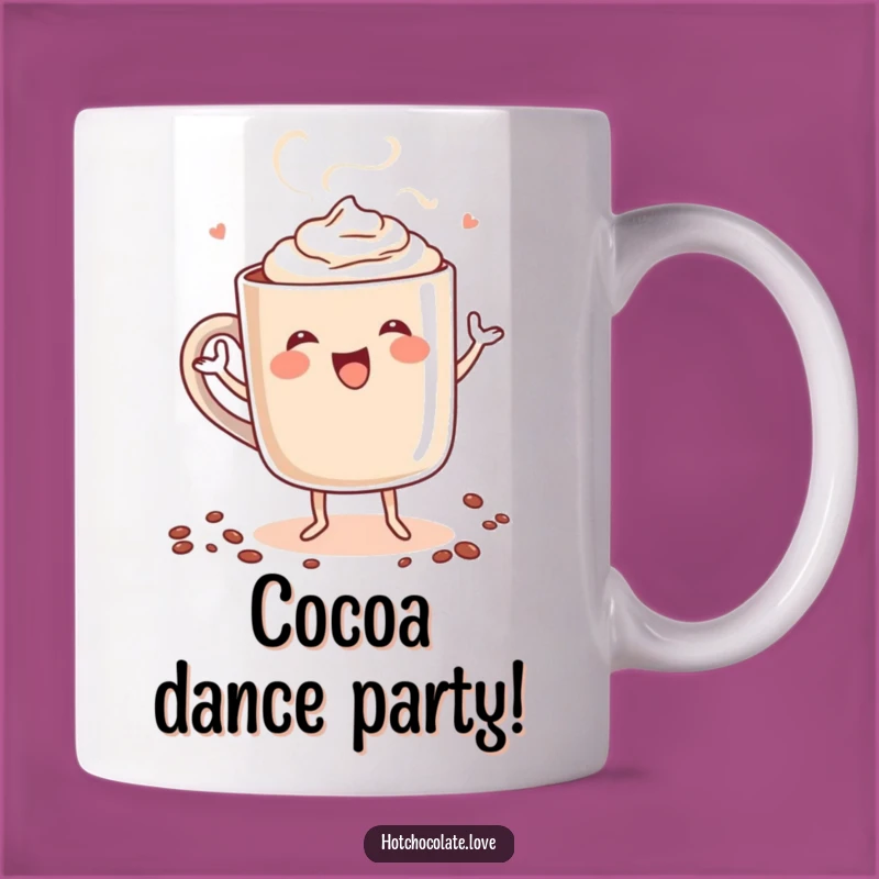 Funny Hot Chocolate Dance Mug - Steaming Comfort Character, Perfect Funny Gift