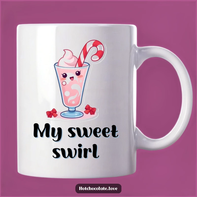 Funny Candy Cane Swirl Mug: A Festive Character for Your Holiday Cheer