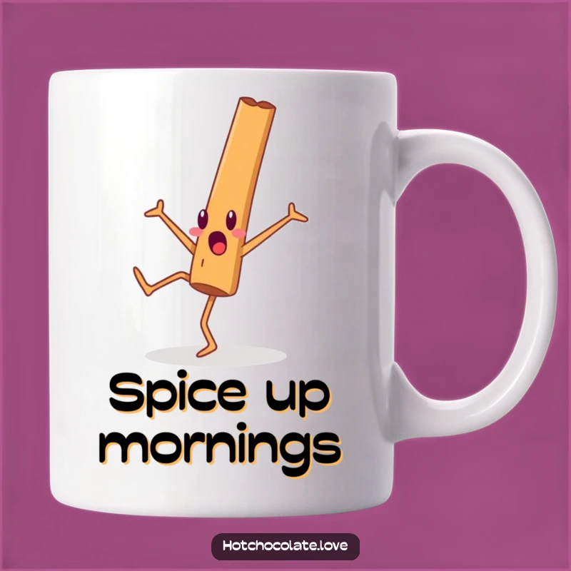 Funny Cinnamon Stick Mug: Surprise Cartwheel - Hilarious Spice Gift Idea