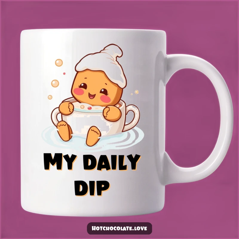 Funny Gingerbread Swimming Hot Chocolate Mug - Cozy Treat Gift