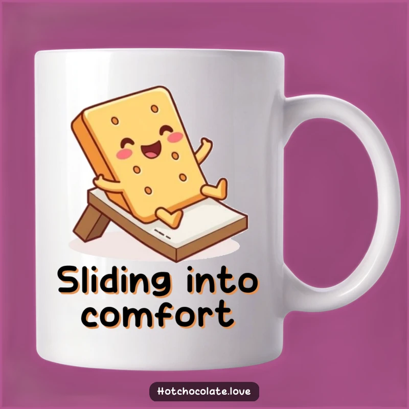 Funny Graham Cracker Mug: Jolly Slide for Cozy Mornings, Perfect Gift