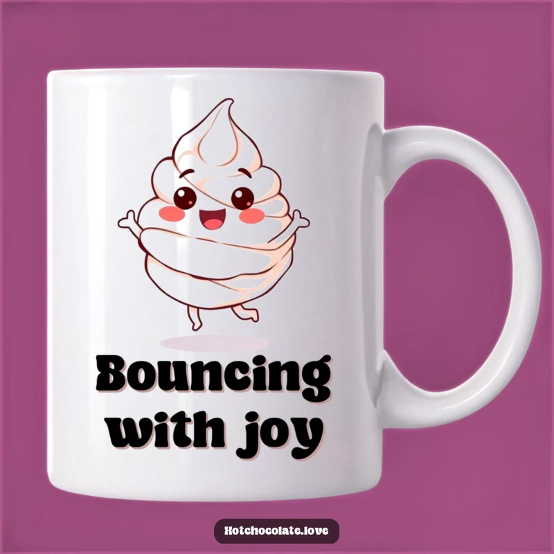 Funny Whipped Cream Dollop Mug: Bouncing Delight, Sweet & Playful, Perfect Gift