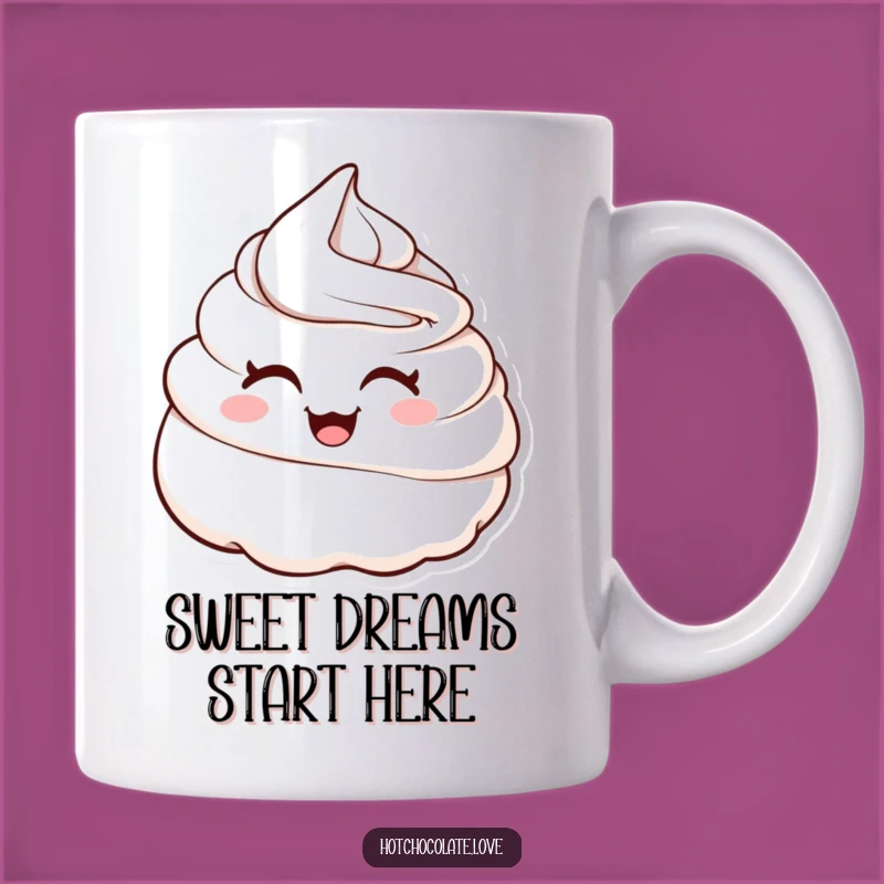 Funny Winking Whipped Cream Dollop Mug - Perfect Hilarious Dessert Gift