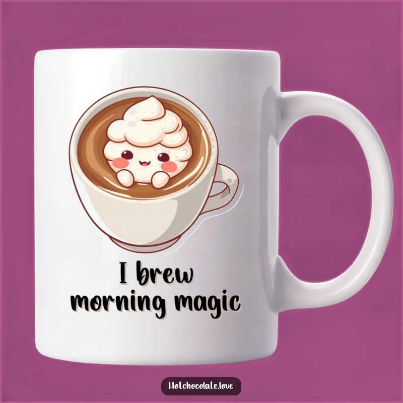 Funny Cocoa Puff Mug: Adorable Character Floating in Hot Drink, Perfect Funny Gift for Coffee Lovers