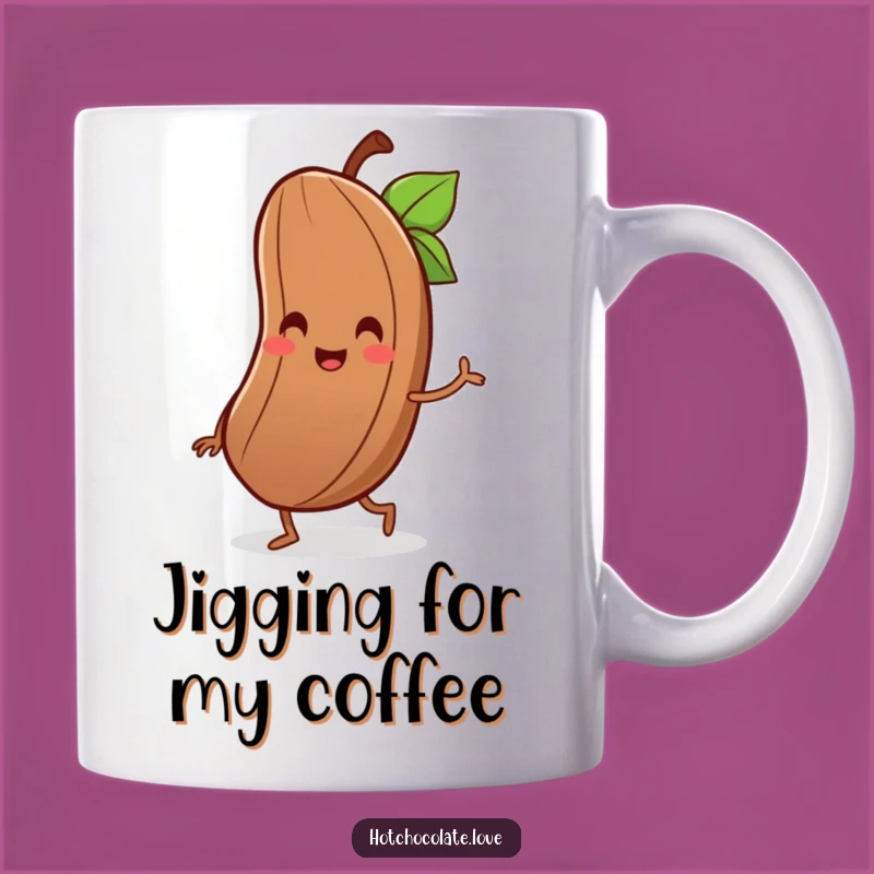 Funny Cocoa Bean Jig Mug - Happy Dancer Gift