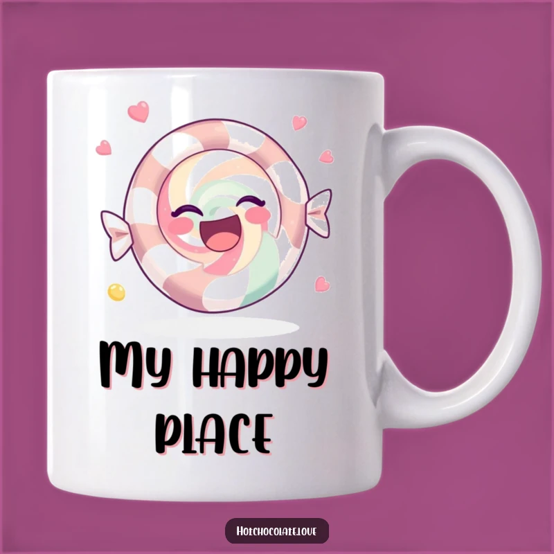 Funny Peppermint Candy Mug: Joyful Spin for Happy Sips, Perfect Gift