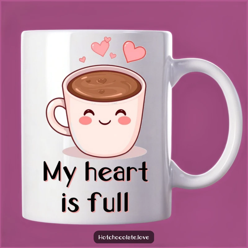 Funny Hot Chocolate Mug: Smiling Mug, Heart Steam, Perfect Cozy Gift for Winter Lovers
