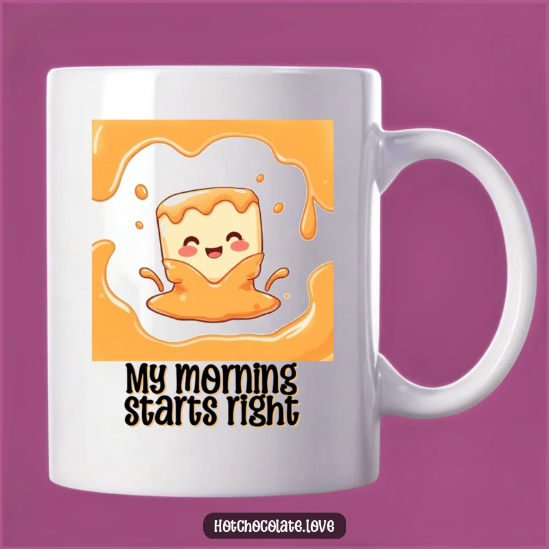 Funny Melting Caramel Cube Mug: A Sweetly Humorous Treat for Coffee Lovers