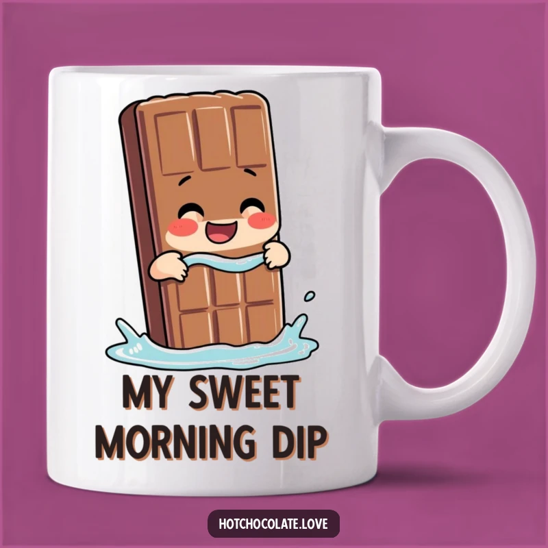 Funny Chocolate Bar Dip Mug - Sweet & Humorous Treat Gift