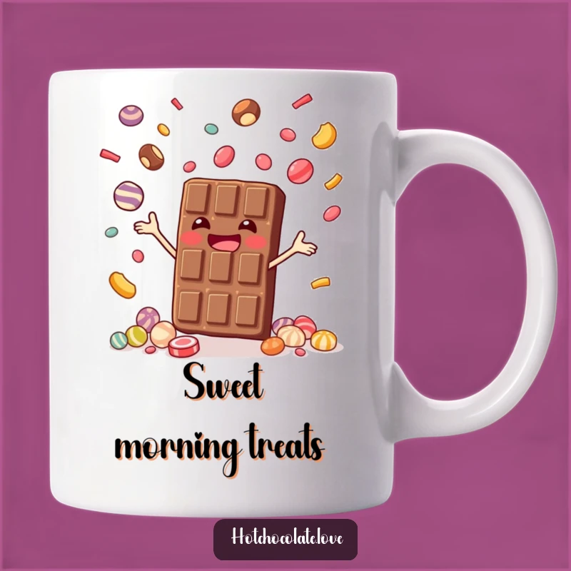 Funny Chocolate Bar Juggling Mug - Sweet Treat for a Humorous Break!