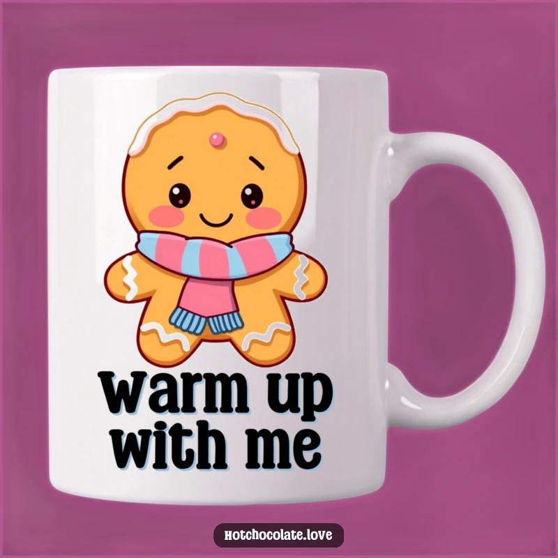 Funny Gingerbread Cookie Mug: Delighted S'mores Fun with Scarf Gift