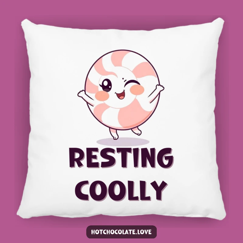 Comfy Funny Peppermint Spin Pillow: Winking Character Spinning, Soft & Hilarious Decor Gift