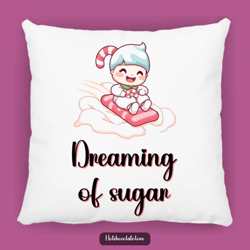 Funny Candy Cane Pillow: Cozy Whipped Cream Slope Comfort - Hilarious Home Decor