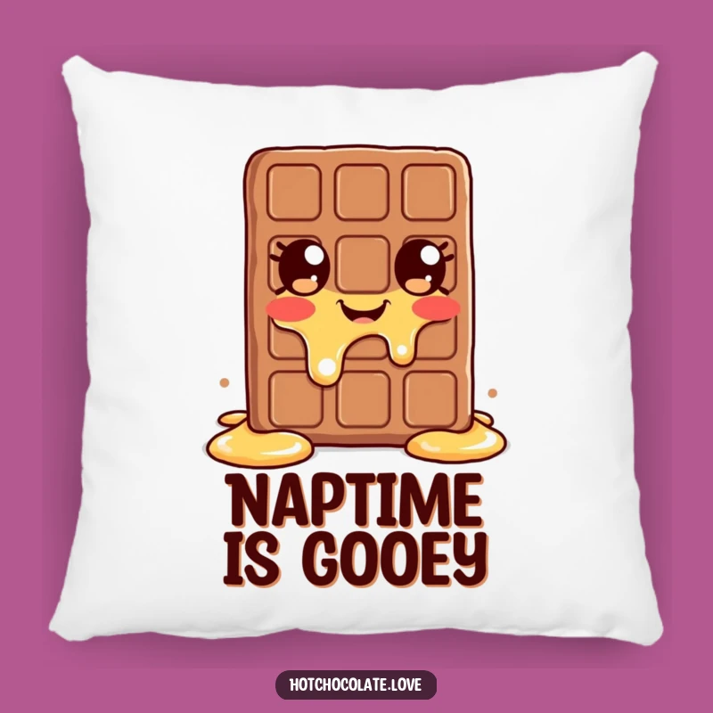 Funny Melting Chocolate Bar Pillow: Snuggle Up with Sweet, Cheerful Comfort!