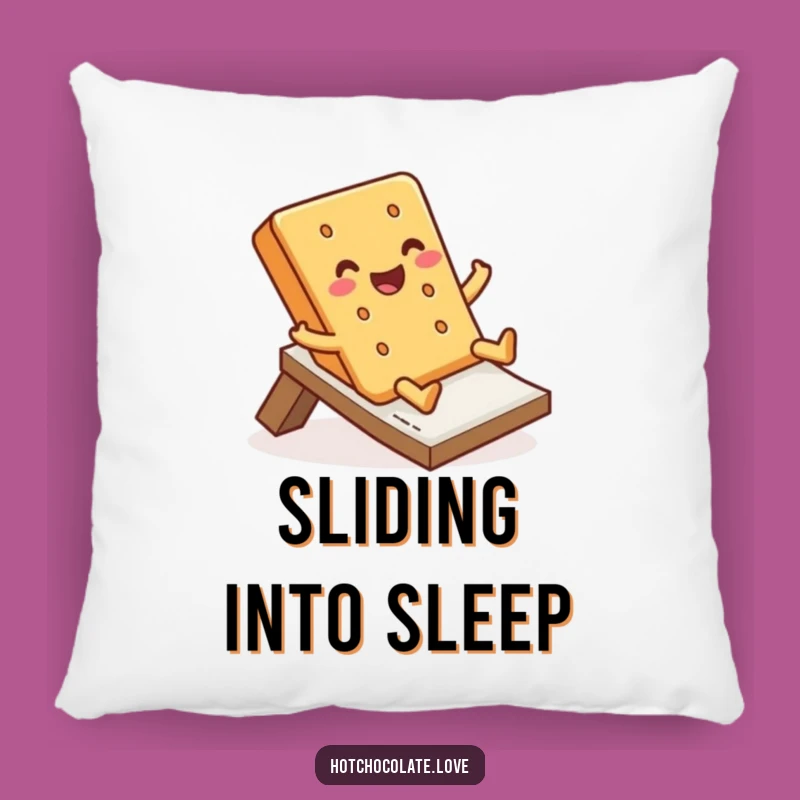 Funny Graham Cracker Pillow: Cozy & Jolly Slide Design, Perfect Gift
