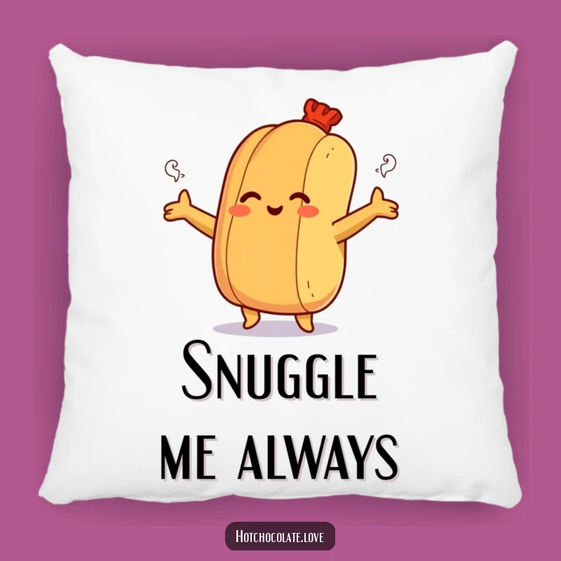 Funny Hot Dog Hug Pillow - Cozy Comfort Accent