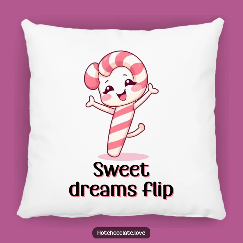 Funny Candy Cane Pillow - Cozy & Hilarious Comfort Gift!