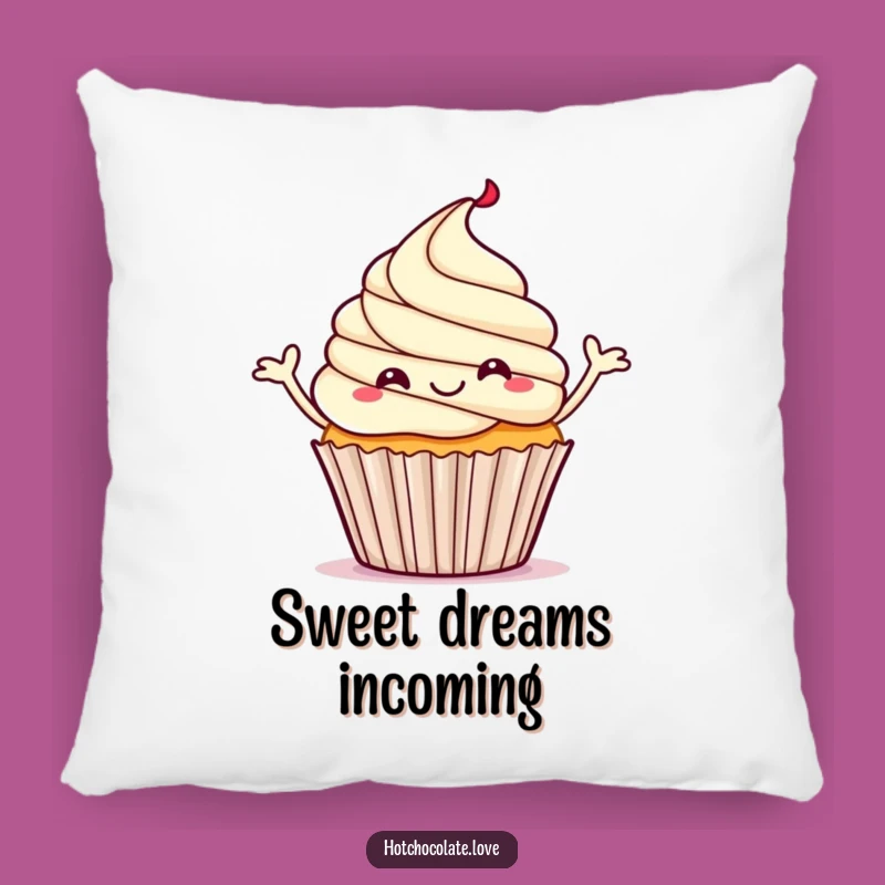 Funny Cupcake Pillow: Dancing Treat, Cozy Comfort, Perfect Humorous Decor Gift