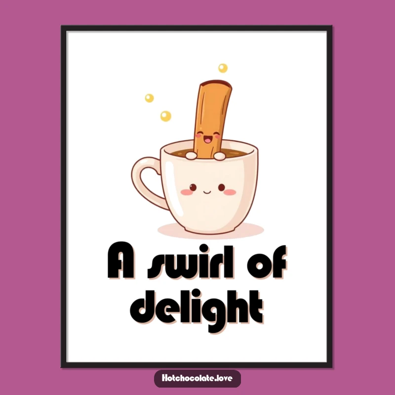 Funny Cinnamon Stick Digital Art: Instant Warmth and Spiced Joy for Your Walls