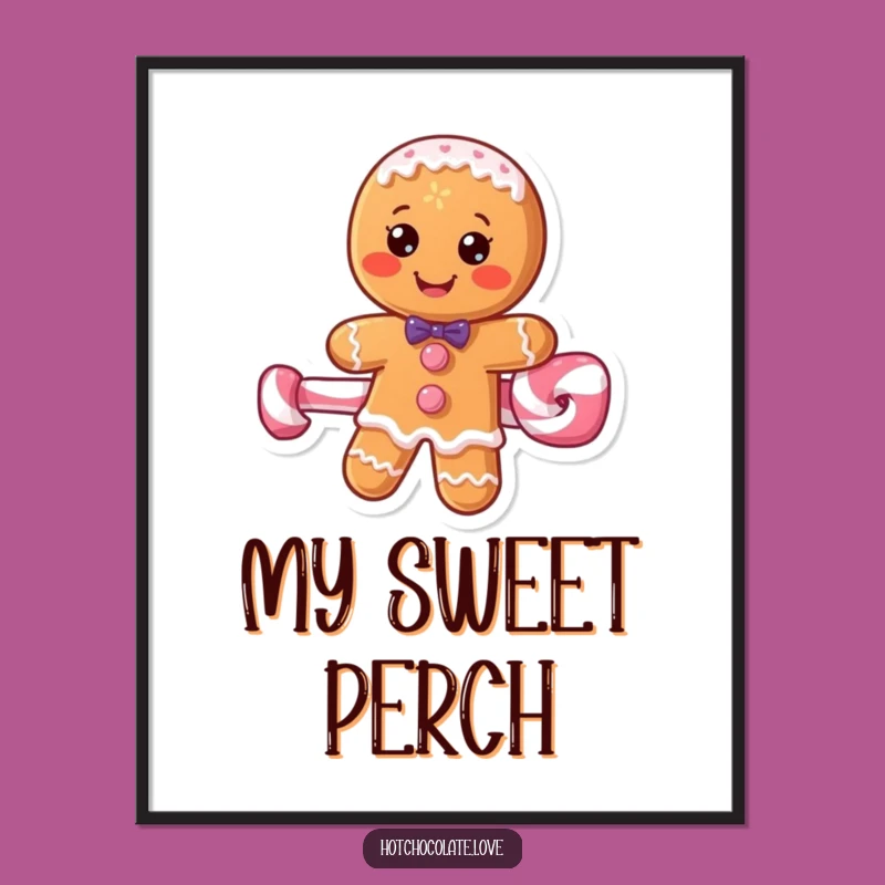 Funny Gingerbread Man Digital Art - Instant Hilarious Holiday Decor Gift