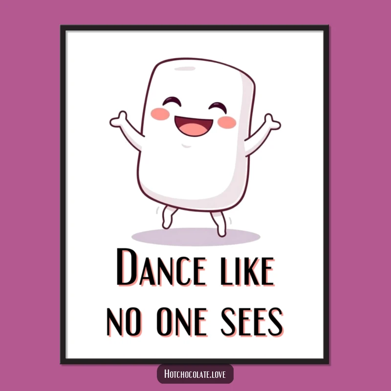Funny Marshmallow Dance Digital Print - Instant Whimsical Wall Decor!