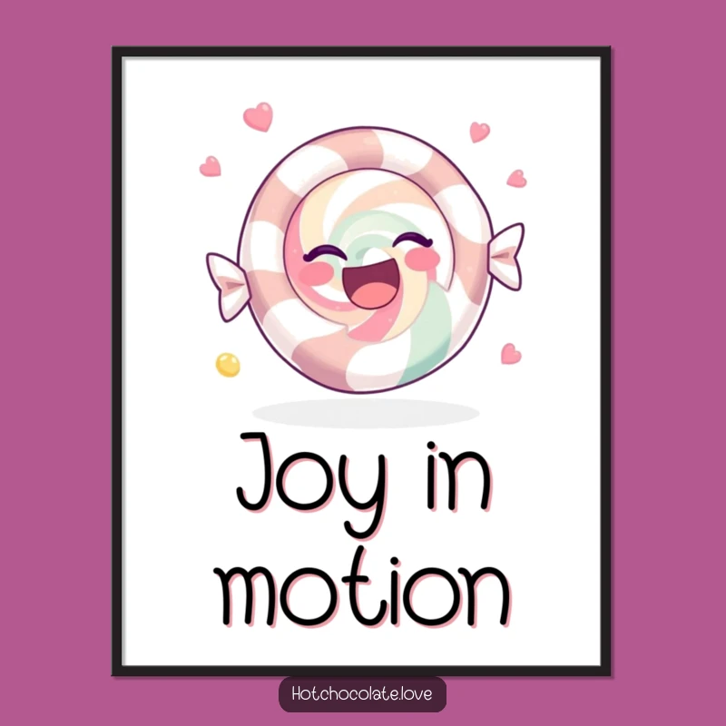 Funny Peppermint Digital Art: Joyful Spin for Festive Decor, Gift