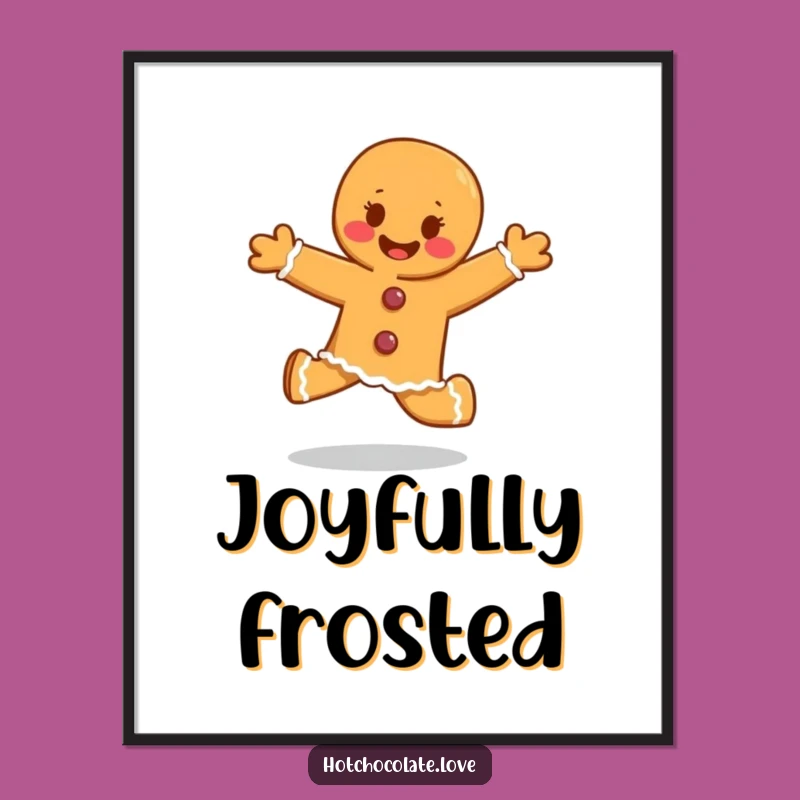 Funny Gingerbread Skipper Digital Art: Instant Glee Character Download, Unique Funny Gift