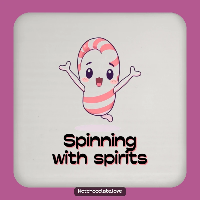 Funny Candy Cane Cartwheel Coaster: Surprise Character Protection, Quirky Funny Gift