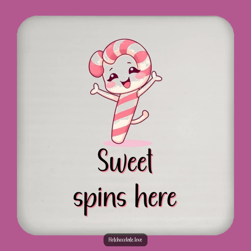 Funny Candy Cane Coaster - Charming & Hilarious Drink Protector Gift