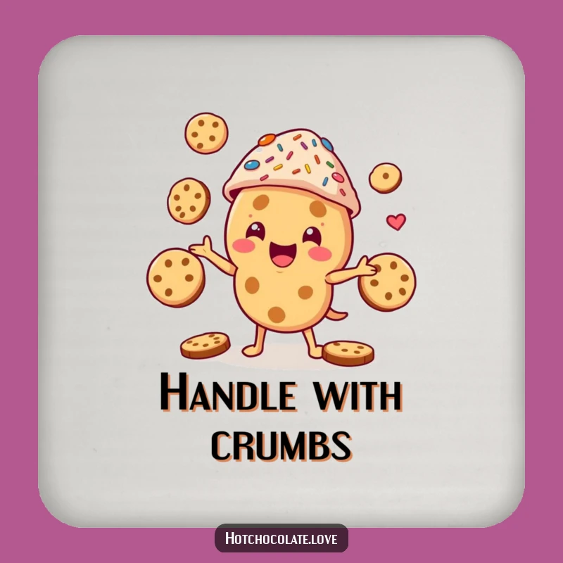 Funny Cookie Juggler Coaster: Sprinkle Hat Character Protection, Chic Funny Gift