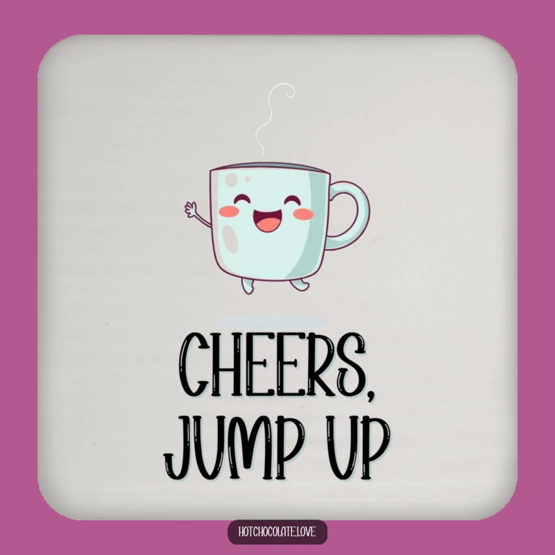 Funny Joyful Mug Coasters: Steaming Sip Protector Gift, Perfect for Fun Homes