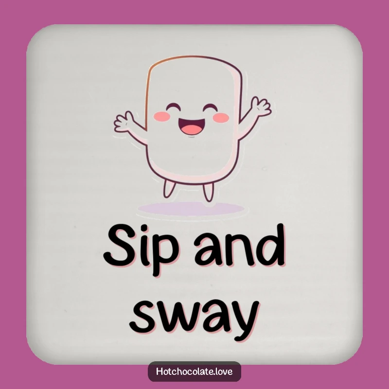 Funny Marshmallow Dance Coasters: Silly Sip Protector Gift, Perfect for Fun Homes